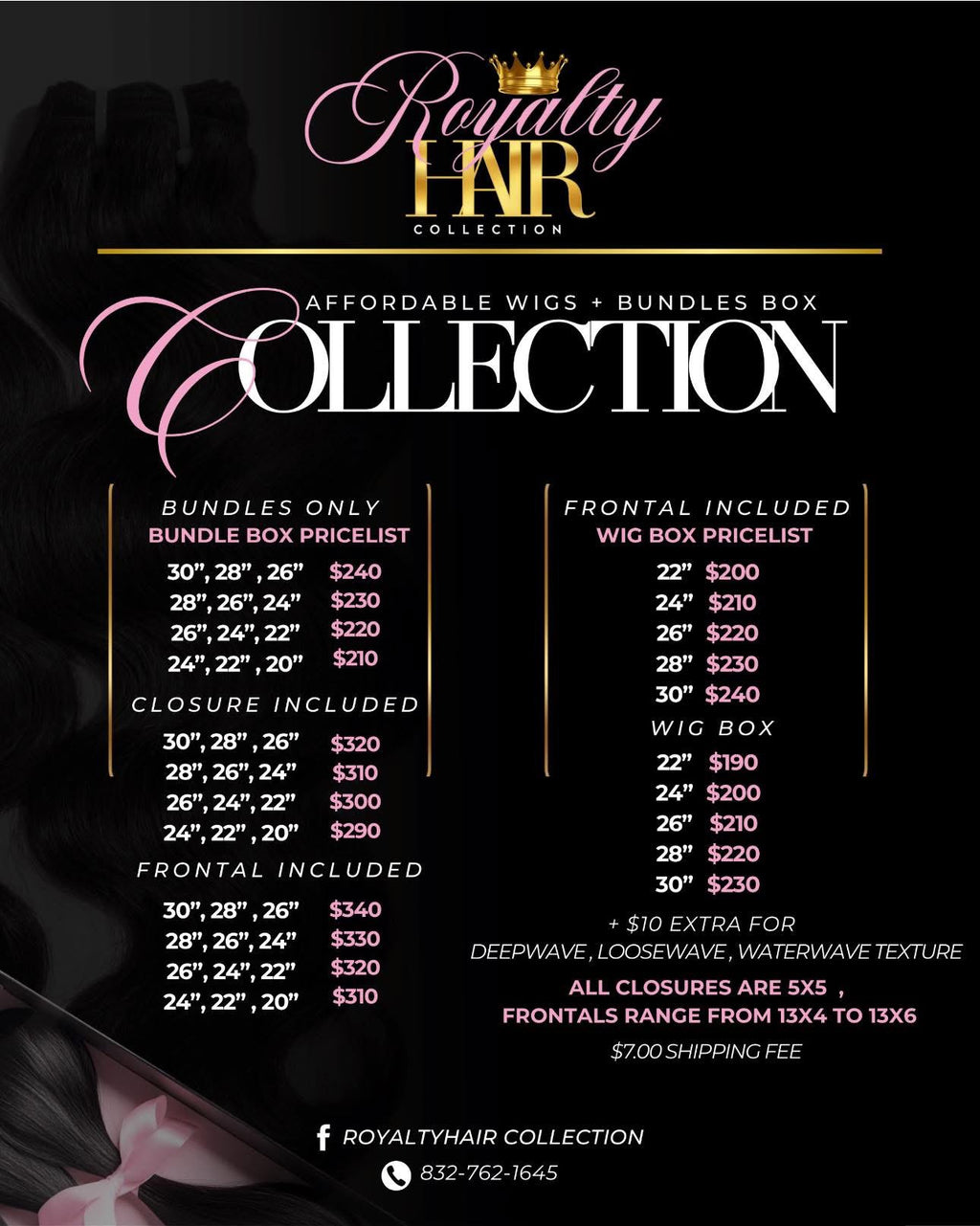 Menus/Pricelist