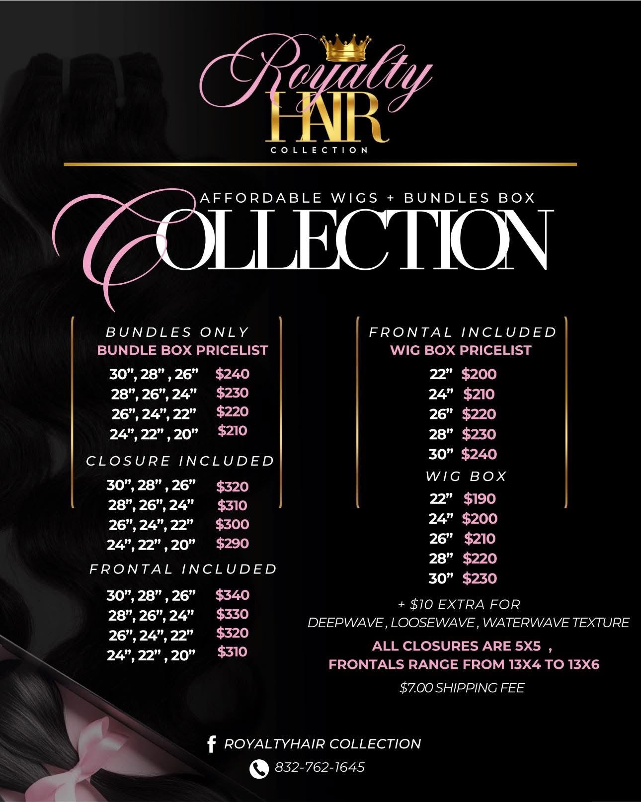 Menus/Pricelist